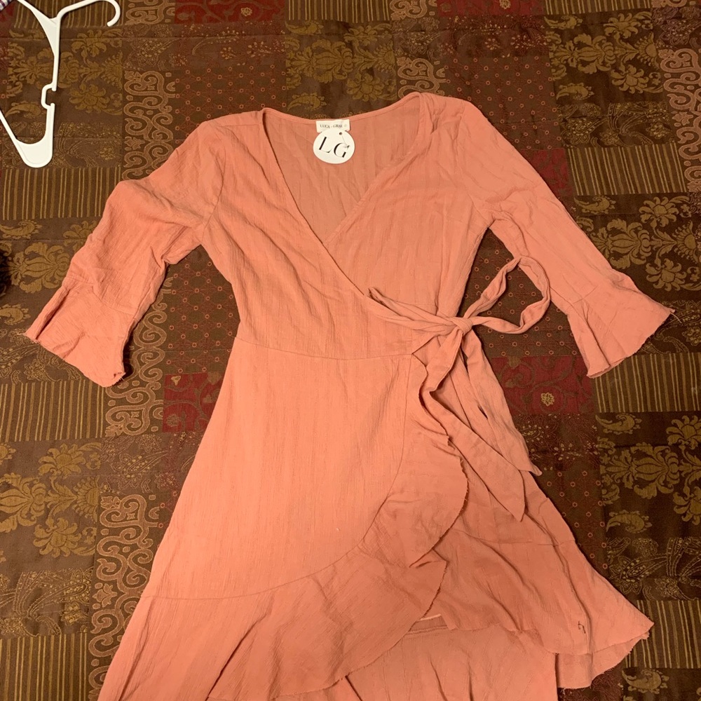 Pink Wrap Dress